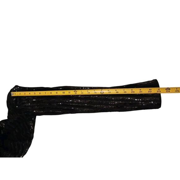 Forever 21 Black Sequin Bodycon Mini Dress Sz S SPARKLE Party Holiday New Years - Picture 11 of 16